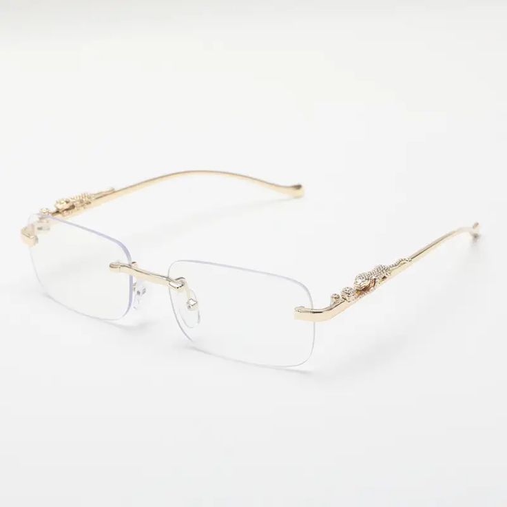 Kacamata Rimless Crystal Elegance